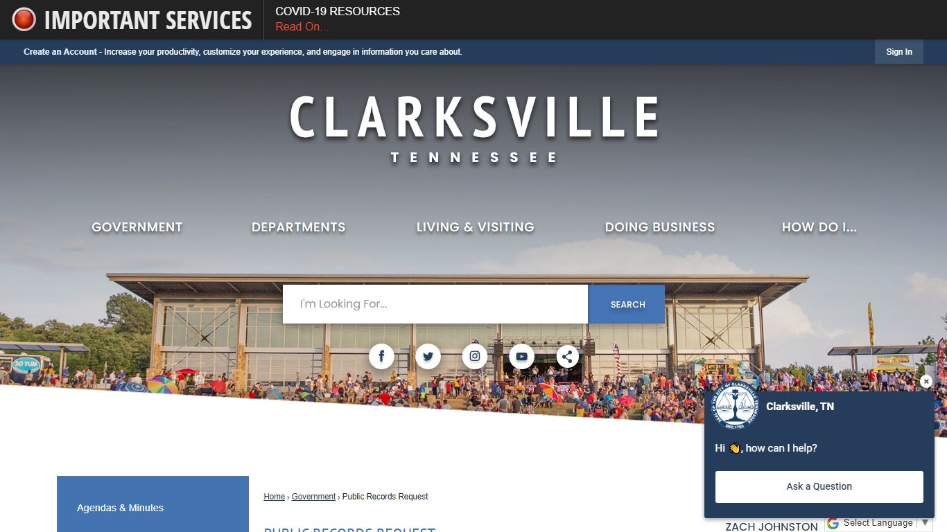 Public Records Request | Clarksville, TN